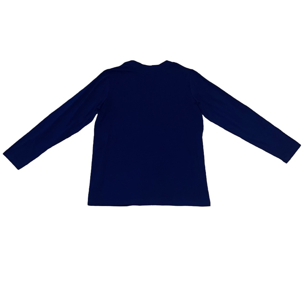 Quacker Factory Navy Blue Long Sleeve Knit Cardigan Rhinestone Pockets Small - Picture 2 of 7